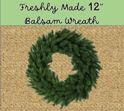 Picture of Freshly Made 12" Balsam Wreath