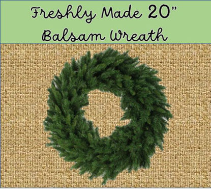 Picture of Freshly Made 20" Balsam Wreath